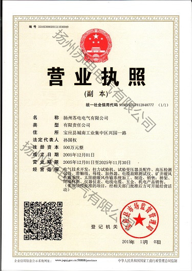 苏电营业执照